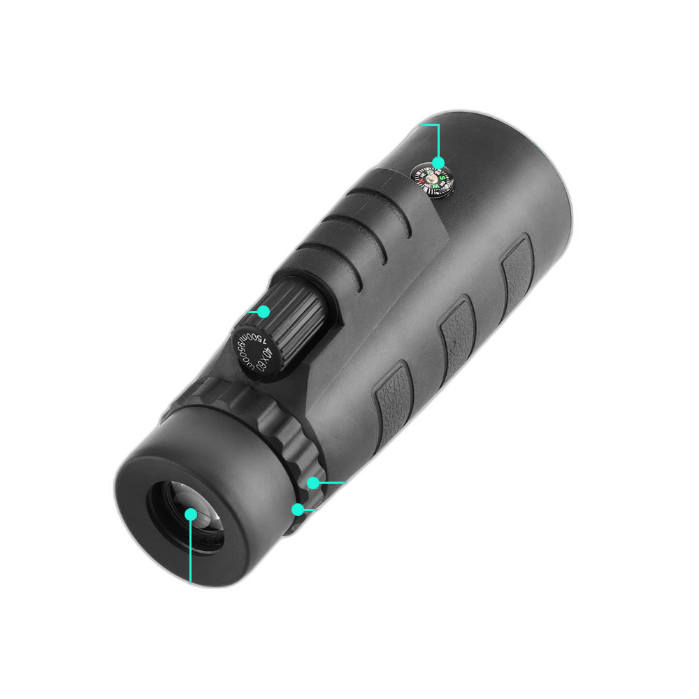 Optiscope 10X HD Optical Monocular Telescope with Phone Clip