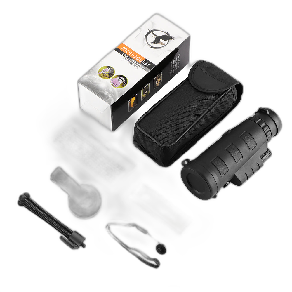 Optiscope 10X HD Optical Monocular Telescope with Phone Clip